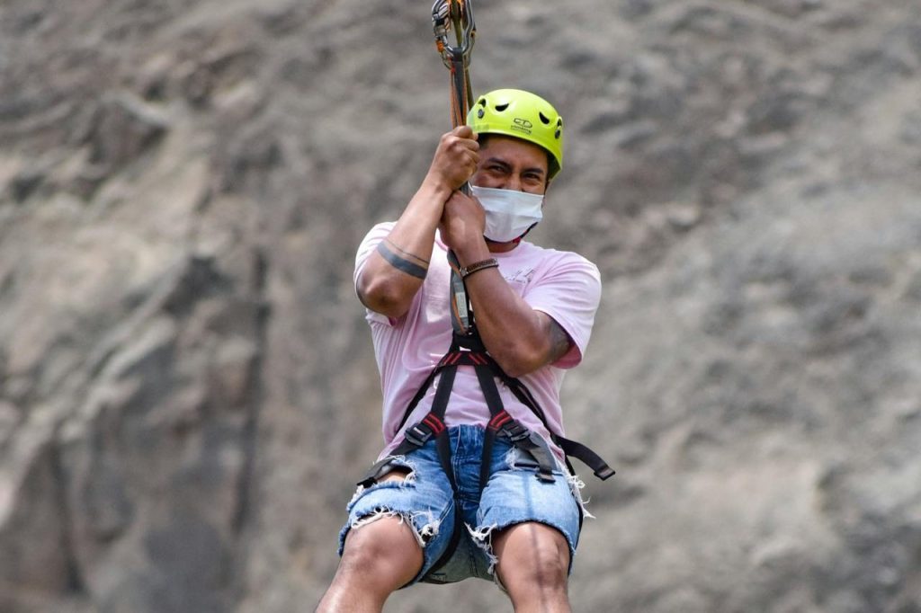 Zipline Experience during our Sri Lanka Adventure Tour